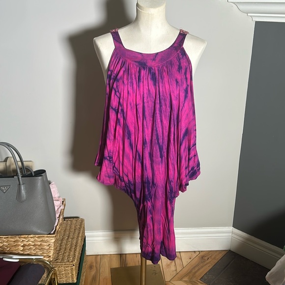 Tiedye Tunic Lace Back NWT - Picture 2 of 3